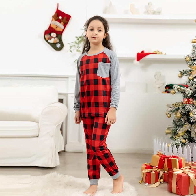 Schbbbta Family Matching Pajamas Holiday Sleepwear Long Sleeve Pjs Sets - Image 6