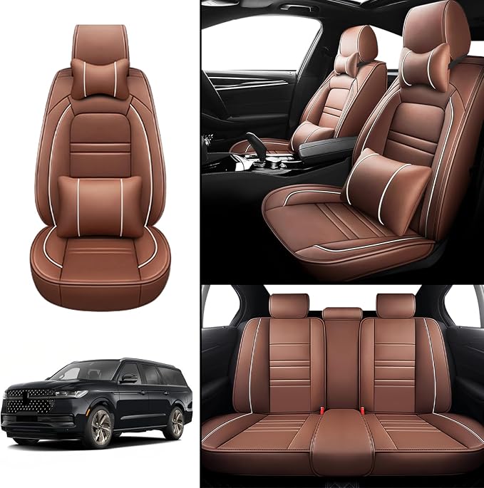 Car Seat Covers for Lincoln Navigator 1998-2025 | 5-Seats Seat Covers, - Image 2