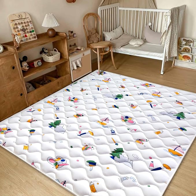 Baby Play Mat - 65" X 50", Premium Thicker Foam One-Piece Crawling Mat - Image 6