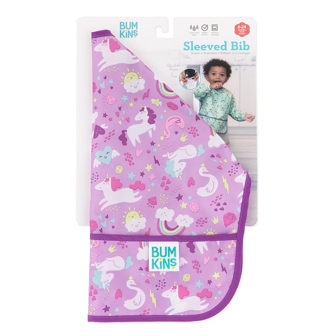 Bumkins Sleeved Bib for Girl or Boy, Baby and Toddler for 6-24 Mos Essential - Image 6
