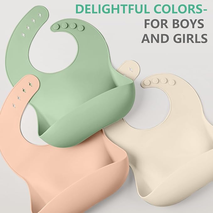 Cuddle Campus Set of 3 Silicone Bibs - Image 6