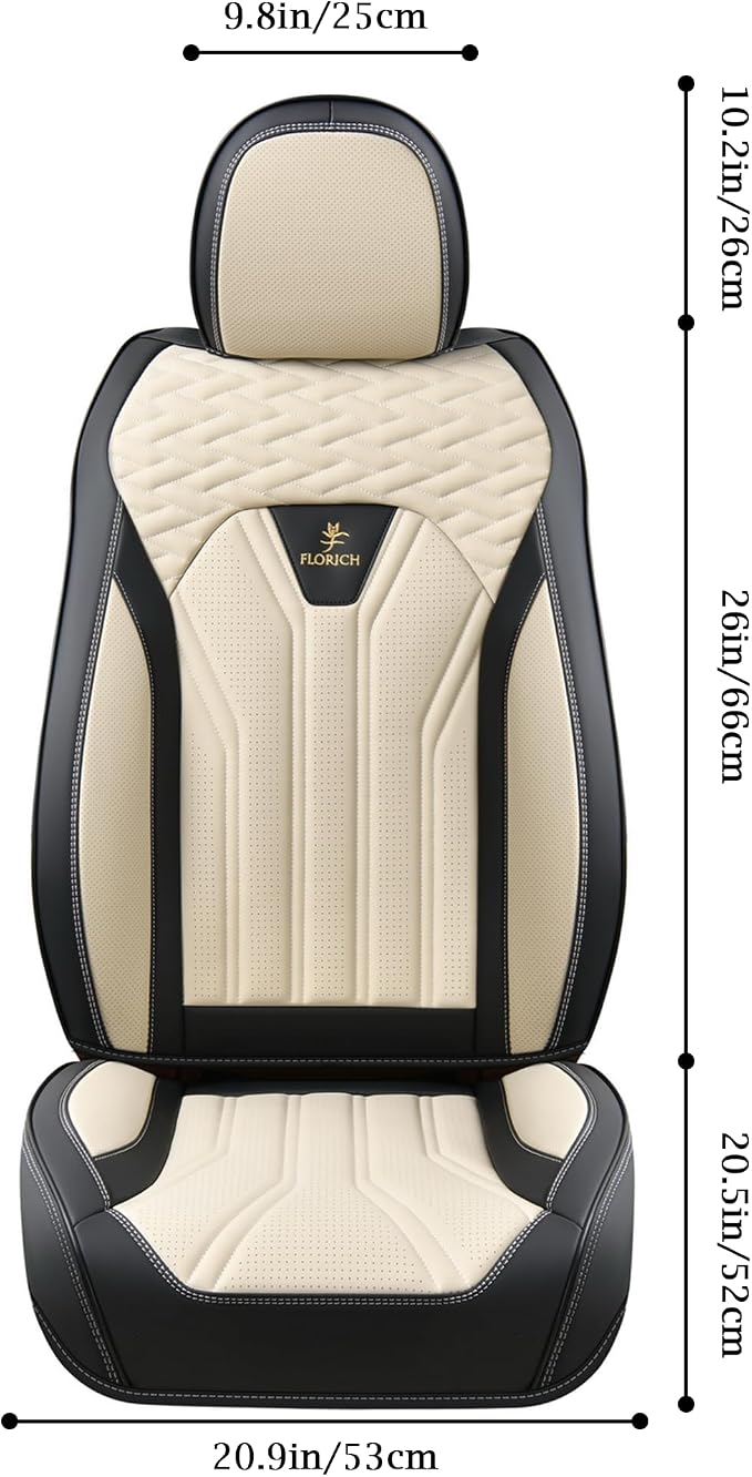 Seat Covers for Cars, Waterproof Seat Covers, Leather Car Seat Covers 2 Pack - Image 2