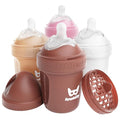 Herobility Double Anti-Colic Baby Bottles – 5 fl oz/140ml – 4-Pack – Multicolor by Herobility