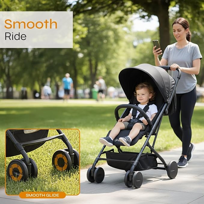 Jovial Lightweight Baby Stroller, Folding Travel Stroller - Image 6