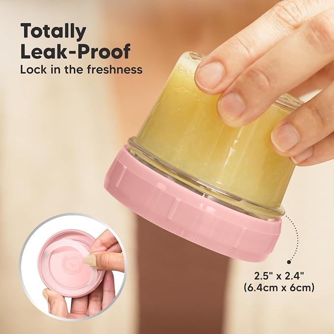 KeaBabies 12pk 4oz Glass Baby Food Containers - Image 2