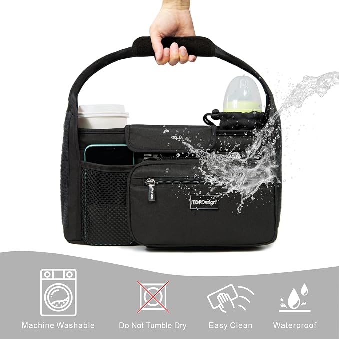 TOPDesign Universal Baby Stroller Organizer, Stroller Caddy - Image 6
