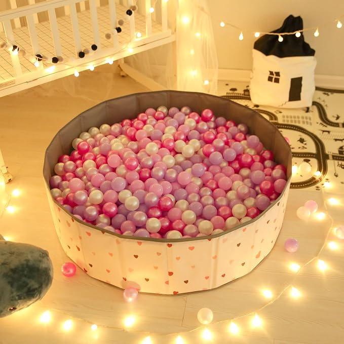 GOGOSO Ball Pits Balls for Toddlers Pack of 50 100 200 Plastics Shape Ball - Image 6