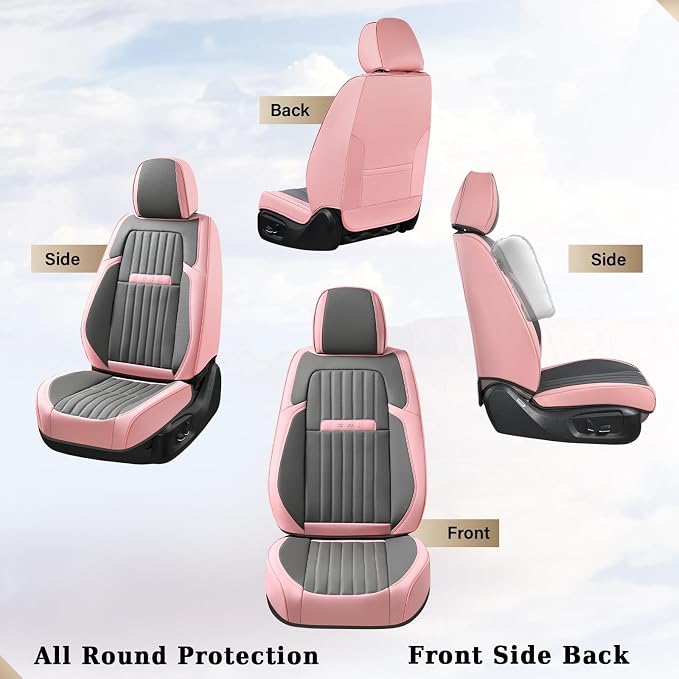 Coverado Car Seat Covers Full Set, Nappa Leather Seat Covers - Image 3