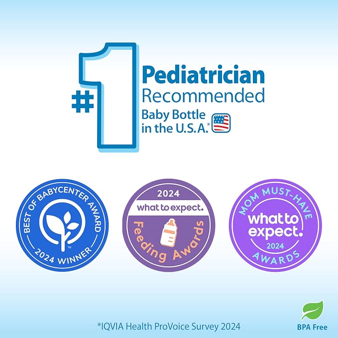 Dr. Brown's Natural Flow Anti-Colic Options+ Wide-Neck Baby Bottles 5 oz/150 mL - Image 2