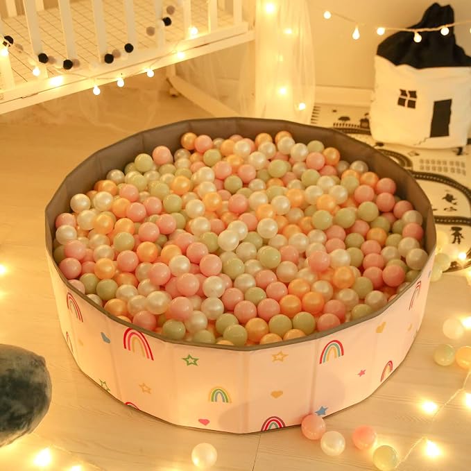 GOGOSO Ball Pits Balls for Toddlers Pack of 50 100 200 Plastics Shape Ball - Image 3