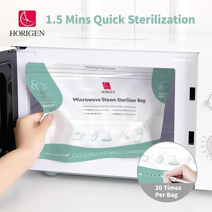 6 Bags Microwave Bottle Bags, Reusable Microwave Steam Bags, Large Portable - Image 2