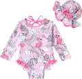 YOUNGER TREE Infant Baby Girls Swimsuit Long Sleeve Swimsuits One Piece by YOUNGERTREE