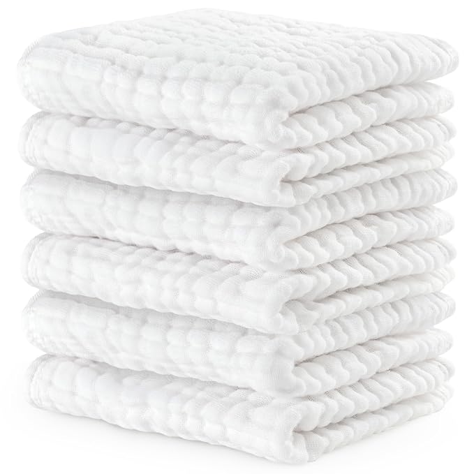 Comfy Cubs Muslin Baby Washcloths 6 Pack by ComfyCubs