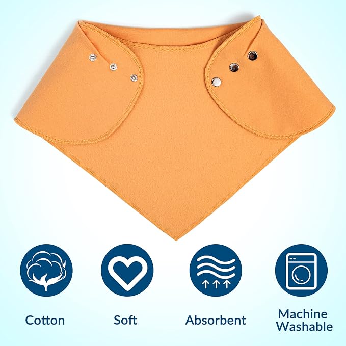 Adult Drool Bib for Special Needs, 3 Pk Soft Absorbent Large Bandana Bibs Set - Image 3