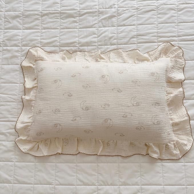 BuLuTu Muslin Kids Pillow Case Standard Size, Envelope Closure, 100% Cotton - Image 5