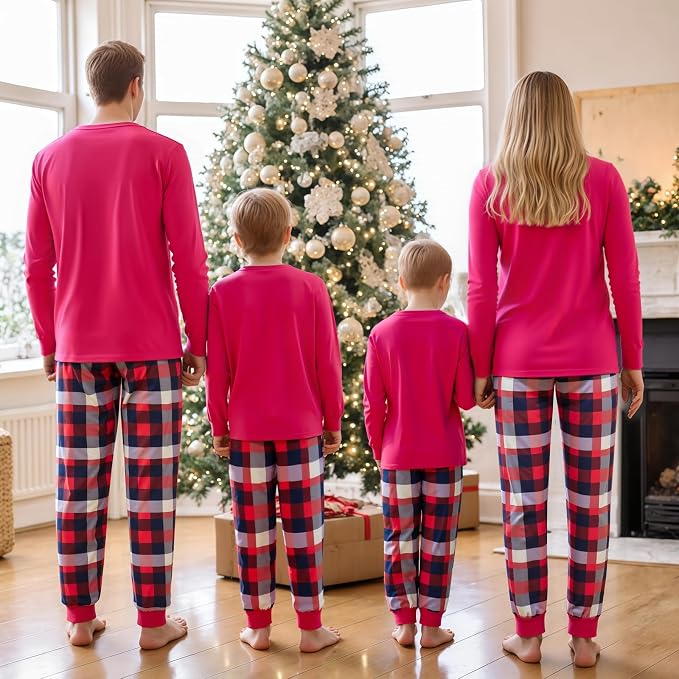 Awoscut Christmas Family Matching Pajamas Christmas Pjs Holiday Nightwear - Image 3