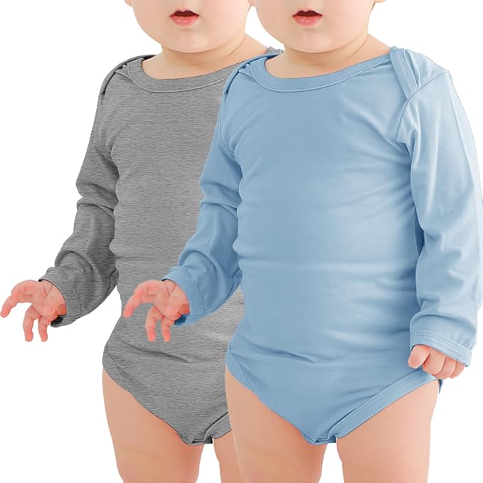 Jimonda Bamboo Baby Bodysuit Long Sleeve Infant Romper Soft Boy Girl Unisex by JimondaBaby