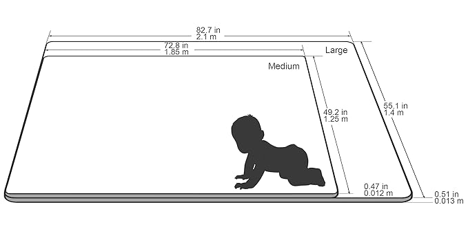 Baby Care Play Mat 73’’ x 49’’ Original One-Piece Reversible Rollable - Image 5