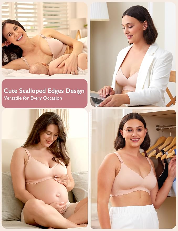 Momcozy Nursing Bras for Breastfeeding, Seamless Pregnancy Maternity Bra - Image 5