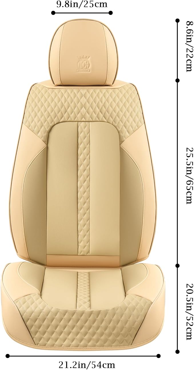 Doogo Car Seat Covers Full Set, Leather Seat Covers 5 Seats, Waterproof Car - Image 3