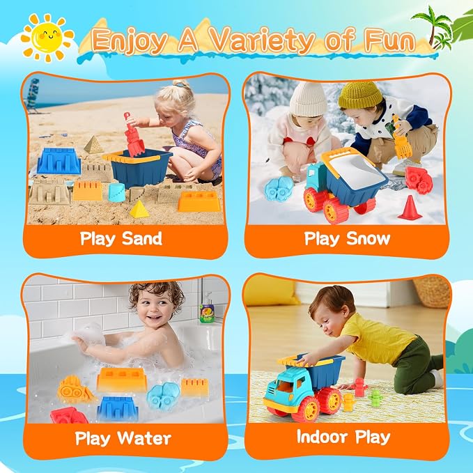 Beach Sand Toys, Large Dump Truck - Image 6