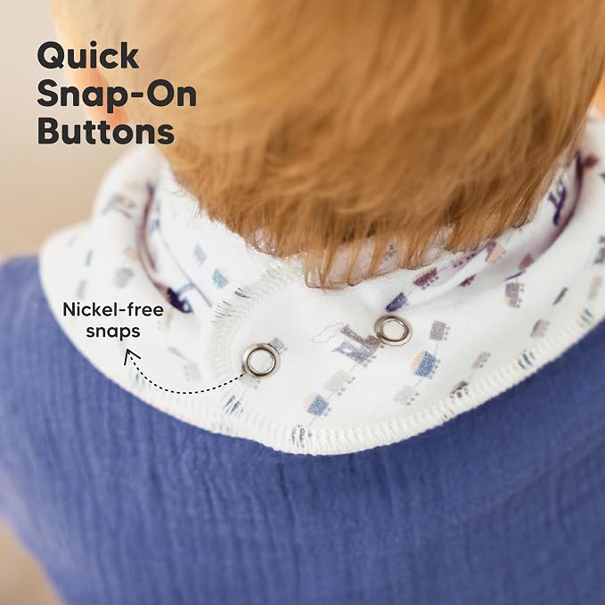 8-Pack Organic Baby Bandana Bibs - Image 8