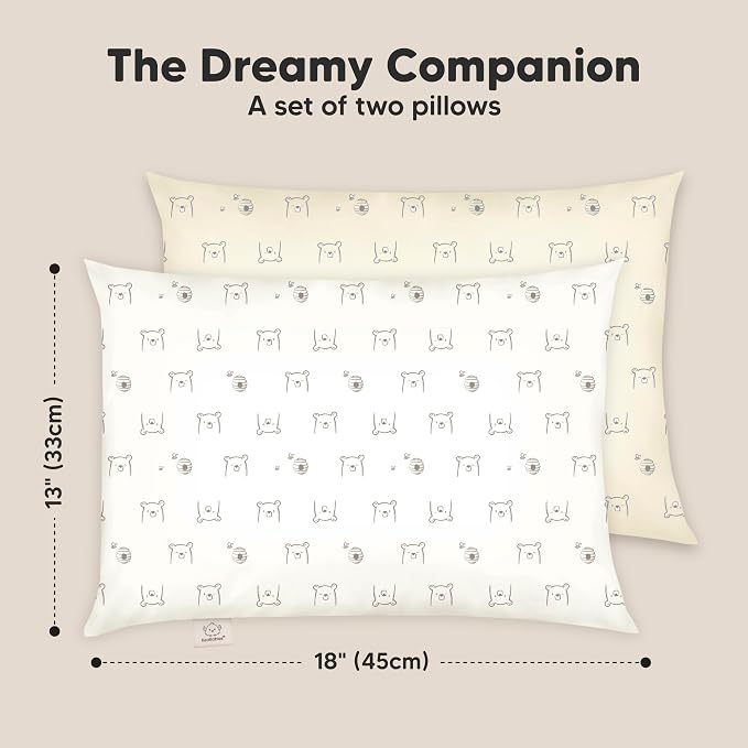 KeaBabies 2-Pack Toddler Pillow 13x18 - Image 3