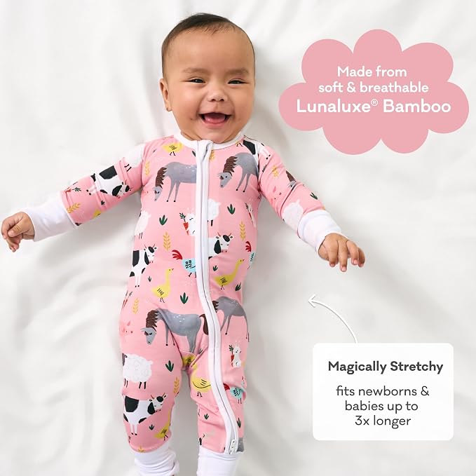 Little Sleepies Pajamas for Baby Boys & Girls, Viscose from Bamboo Baby Pajamas - Image 3