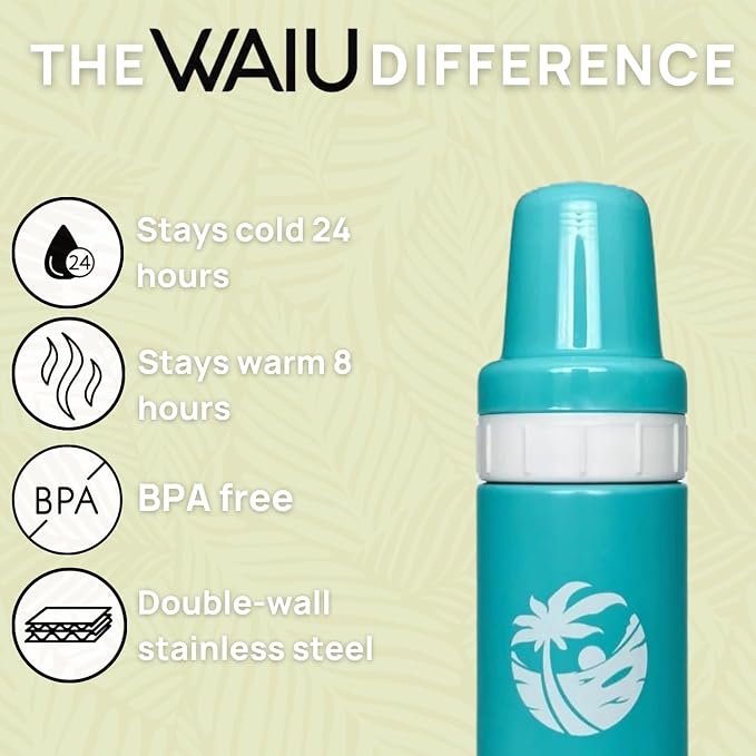 Versatile Waiu Insulated Baby Bottle | 4 oz & 6 oz Sizes | Keeps Drinks Hot - Image 3