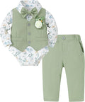 SANMIO Baby Boy Clothes Suits Infant Gentleman Outfit Collared Dress by SANMIO