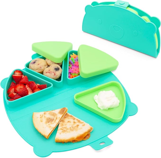 Silicone On-The-Go Snack Mat – Foldable Reusable Placemat by 321Grow