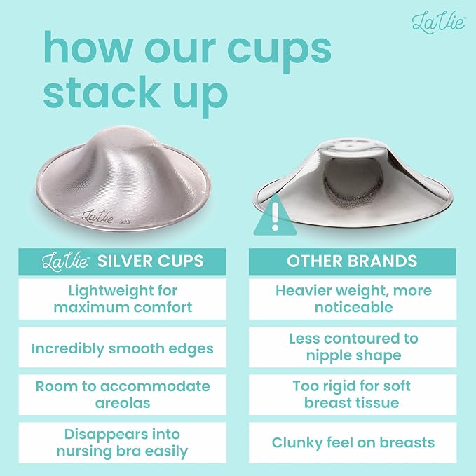 LaVie Silver Nursing Cups, Soothing Protection - Image 9