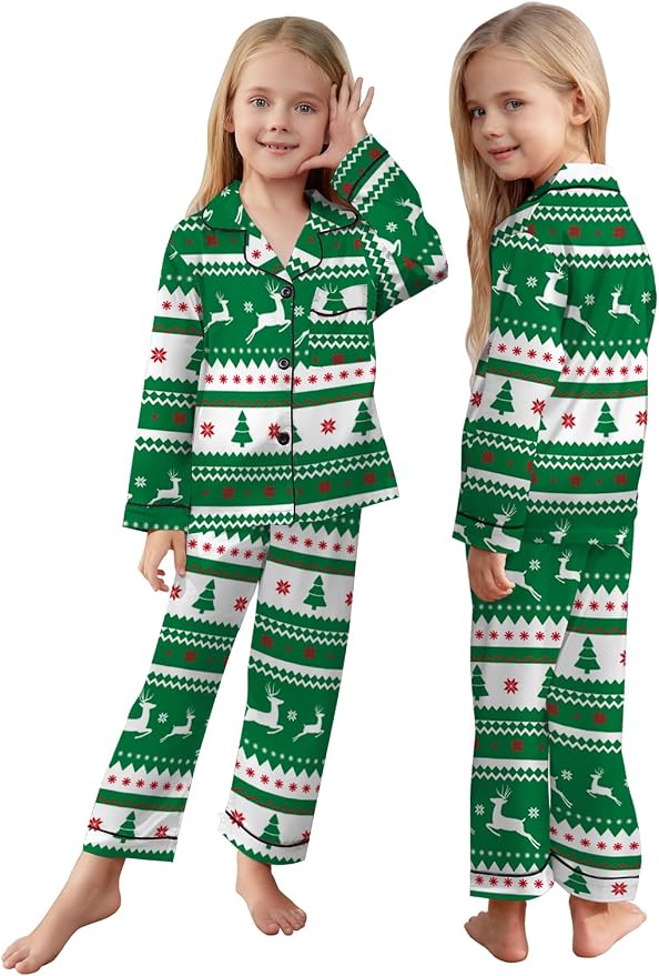 Schbbbta Family Matching Pajamas Holiday Sleepwear Long Sleeve Pjs Sets - Image 7