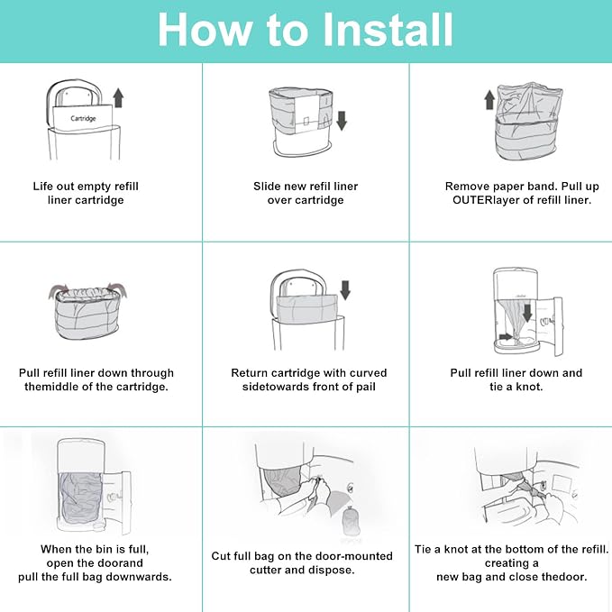 Diaper Pail Liner Refills Bags Compatible - Image 6