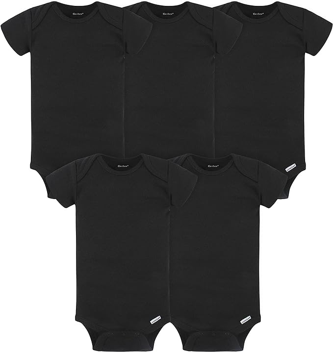 Gerber baby-girls 5-pack Solid Onesies Bodysuits by Gerber