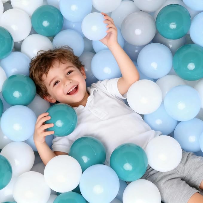 GOGOSO Ball Pits Balls for Toddlers Pack of 50 100 200 Plastics Shape Ball - Image 4