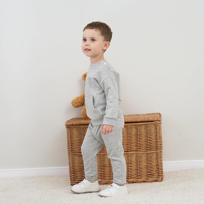 Fullfamous Baby and Toddler Boys 100% Cotton 2 Piece Long Sleeve Sweatshirt and - Image 3