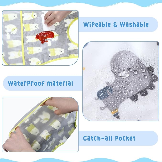 Jeyiour 12 Pcs Baby Waterproof Bibs - Image 3