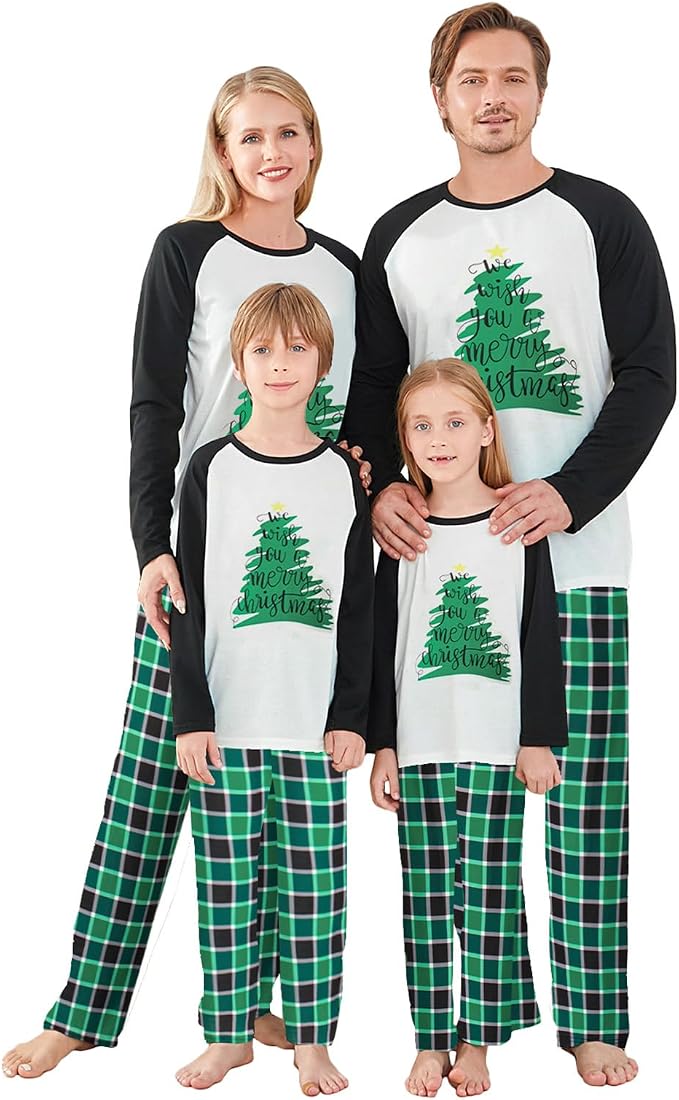 Awoscut Christmas Family Matching Pajamas Christmas Pjs Holiday Nightwear by Awoscut