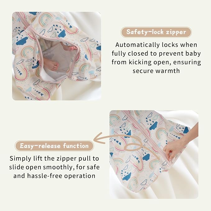 Baby Sleep Sack 0-6 Months, 100% Cotton TOG 0.5 Wearable Blanket - Image 3