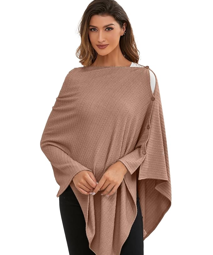 Nursing Cover for Baby Breastfeeding, Organic Cotton Knit Breastfeeding Cover by Zdolmy