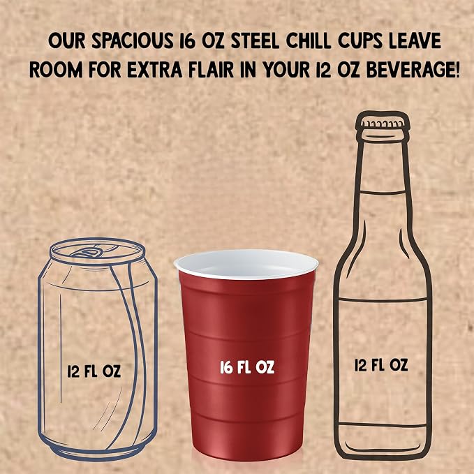 16 oz. Party Cups, Sturdy & Durable, Disposable and 100% Recyclable, Made in USA - Image 3