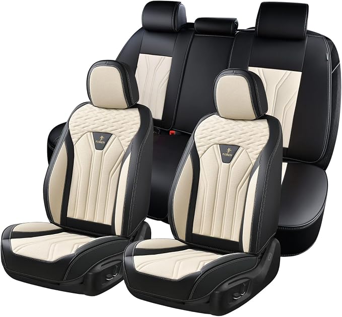 FLORICH Leather Seat Covers, Seat Covers Full Set, Car Seat Protectors 5 Seats by FLORICH