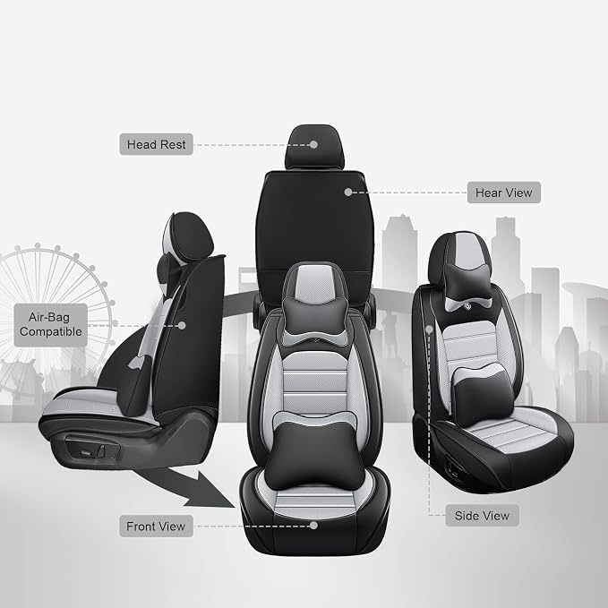 JOJ Fit for Toyota Highlander 2001-2022 Seat Covers, 7 Seat Car Seat Cover - Image 4