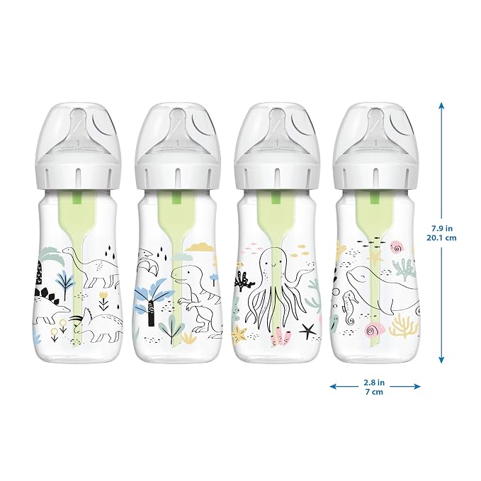 Dr. Brown's Natural Flow® Anti-Colic Options+™ Wide-Neck Baby Bottle Designer - Image 14