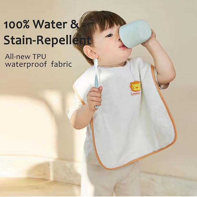 Bibs, Extra large bibs for Toddlers, Towel Bibs, Waterproof and super absorbent. - Image 2