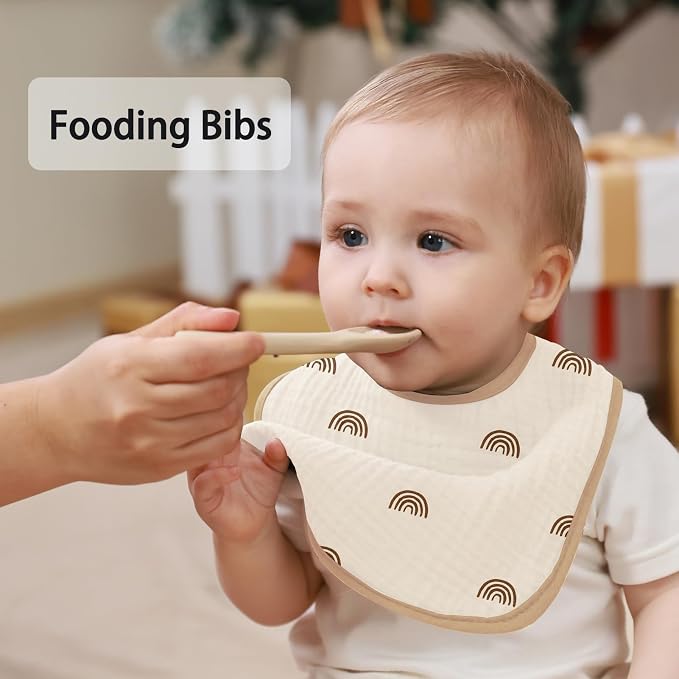 Baby Bandana Bibs, 6 Pack Waterproof Toddler Bib, Soft Cotton Absorbent Baby - Image 2