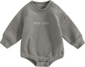 VISGOGO Newborn Infant Baby Boy Girls Oversized Romper Little Dude Sweater by VISGOGO