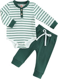 Newborn Baby Boy Girl Clothes Ribbed Knitted Long Sleeve Romper Pants Solid by MABABY