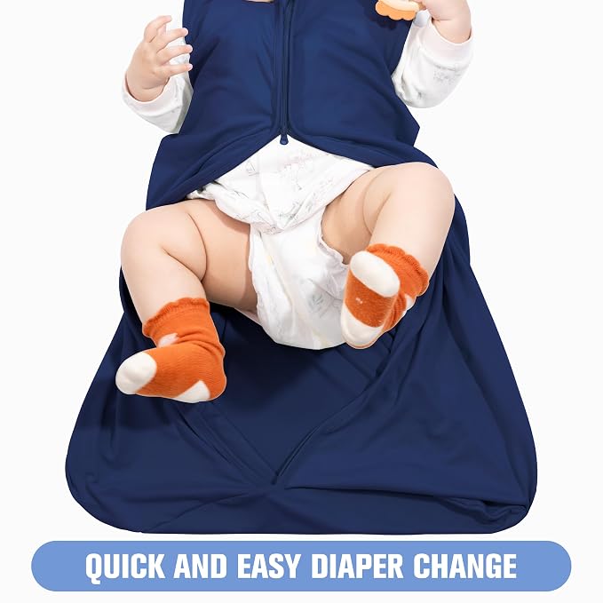 Baby Sleep Sack 0-6 Months Baby Wearable Blanket 100% Rayon Cotton 2-Way Zipper - Image 2